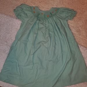 Vive La Fête Green Smocked Dress w/ Fish Sz 2/3